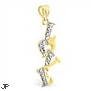14K Yellow Gold And White Gold "LOVE" Charm