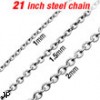 21" 316L Stainless Steel Necklace W/ Round Links