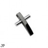 316L Stainless Steel 2 Tone Black And Sliver Cross Pendant