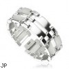 316L Stainless Steel Duo Band Mirrored T Links Bracelet