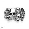 316L Surgical Stainless Steel "10 Skull" Ring