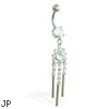 Belly ring with chandelier dangle
