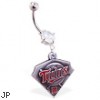 Belly Ring with official licensed MLB charm, Minnesota Twins