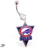 Belly Ring with official licensed NFL charm, Buffalo Bills