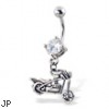 Bike belly button ring