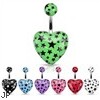 Heart Belly Ring with Star Print