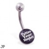 Logo belly button ring "Tattoo Your Monkey"