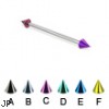 Long barbell (industrial barbell) with colored cones, 12 ga