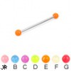 Long barbell (industrial barbell) with glow-in-the-dark balls, 12 ga
