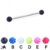 Long barbell (industrial barbell) with tornado balls, 12 ga