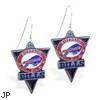 Mspiercing Sterling Silver Earrings With Official Licensed Pewter NFL Charm, Buffalo Bills