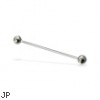 Notched ball long barbell (industrial barbell), 16 ga