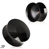Pair Of Black PVD Plated Convex Hollow Saddle Plugs