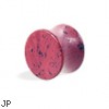 Pair Of Pink Speckled Acrylic Saddle Plugs