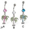 Palm belly button ring