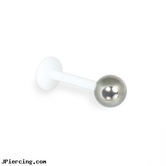 14 ga PTFE labret, flexible!, ptfe belly button ring, labret studs, hypoallergenic labrets, diamond labret, nose ring retainers
