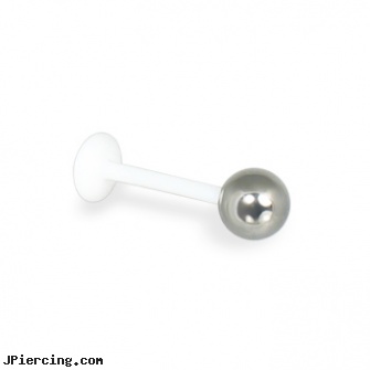 16 ga PTFE labret, flexible!, ptfe belly button ring, labret care, labret piercing needle, what is labret?, body jewelry blue heart
