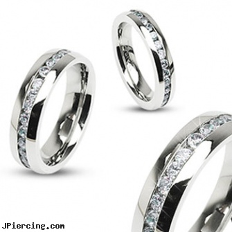316L Stainless Steel Eternity Clear Gems Ring, 316l jewelry cards, stainless steel rings, navel jewelry surgical stainless steel internal thread, stainless steel cock ring, surgical steel belly rings