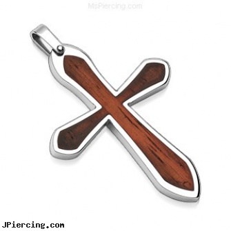 316L Stainless Steel Pendant. Brown Cross, 316l jewelry cards, stainless steel chain az, navel jewelry surgical stainless steel internal thread, stainless steel body jewelry, double steel cock rings