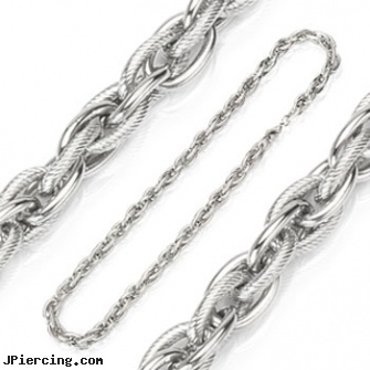 316L Stainless Steel Tri-Link Chain, 316l jewelry cards, buy stainless steel lip ring, navel jewelry surgical stainless steel internal thread, stainless steel triple cock ring, cold steel body jewelry