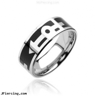 316L Surgical Stainless Steel Rings. Black with Gay pride, 316l jewelry cards, surgical stainless steel body jewelry, navel jewelry surgical stainless steal internal thread, surgical steel nose rings, stainless steel rings