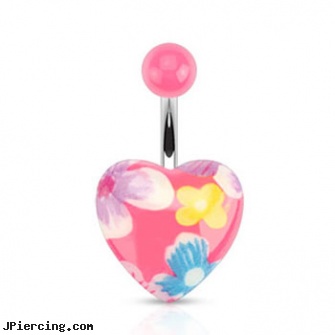 Acrylic flower belly ring, acrylic tapers, acrylic bodyjewelry, acrylic tongue rings, flower fishtail labret, flower pics