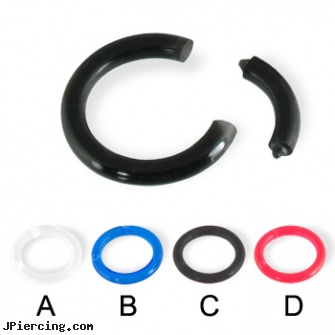 Acrylic segment ring, 12 ga, acrylic bead rings, acrylic labrets, acrylic piercing, captive segment cock rings, cock rings and toys
