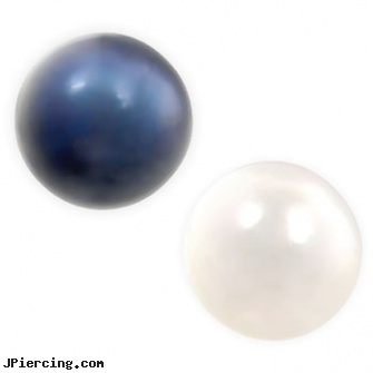 Akoya Pearl Captive Bead Replacement Ball, pearl navel ring, body and jewelry and captive and beads, captive ball, captive bead, body jewelry beads