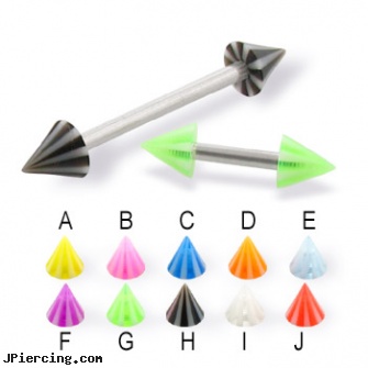 Beach cone straight barbell, 14 ga, genital piercing virgina beach ocean mystique, genital piercing in virginia beach, tommy ts piercing shop huntington beach ca, helix cone, silicone cock rings