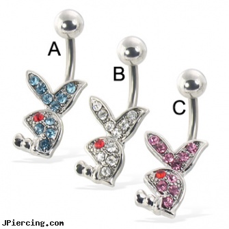 Belly button ring with jeweled playboy bunny, disney belly button rings, belly button rings logo, belly button pictures, how to take out an eyebrow ring, cock ring instruction