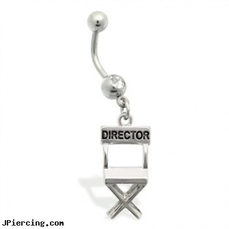 Belly Ring with dangling director\'s chair, why cant use neosporin on my bellybutton piercing, web site on belly rings, belly, caring for tongue ring, the cock ring samarra