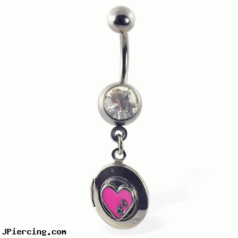 Belly ring with dangling locket and heart, poker belly button ring, blinking koosh ball belly ring, belly ring charms, cock ball ring, cock ring uk