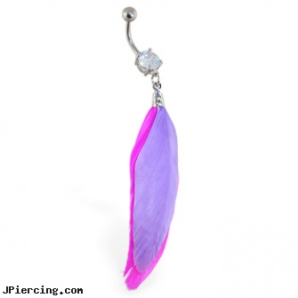 Belly ring with dangling pink and purple feathers, belly rings wholesale, retainer for belly button, best sales on belly rings, cock ring dangerous, what to do after you get an eye brow ring