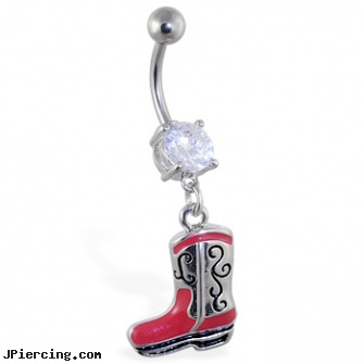 Belly ring with dangling red boot, grapes belly rings, belly ring, belly button rings clearance, rubberban for cock ring, captive ring