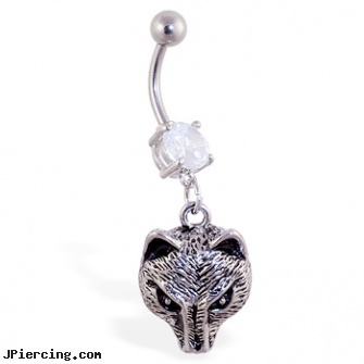 Belly ring with dangling wolf face, matching tongue ring and belly ring, belly ring platinum, earnhardt belly button rings, cock ring with release, make your own cock ring