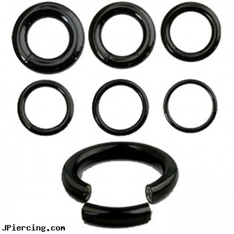 Black steel/titanium segment ring, 16 ga, jewelry black studs, black studs, labret jewelry black, captive segment cock rings, what is cock ring