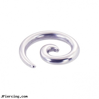 Coil steel taper, 8 gauge, surgical steel body jewelry, stainless steel body jewelry, titanium or stainless steel belly button rings, ear tapers, purchasing ear tapers