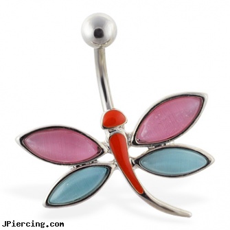 Colorful dragonfly belly ring, dragonfly belly button ring purple, piercing your belly buttonpictures, cheap 13mm belly button rings, belly-button piercing, christina aguilera nipple ring magazine
