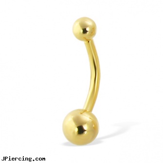 Gold Tone small plain belly button ring,, peircing prices goldsboro, gold body piercing jewelry, 14k gold captive bead ring, tombstone body jewelry, gemstone belly button jewelry