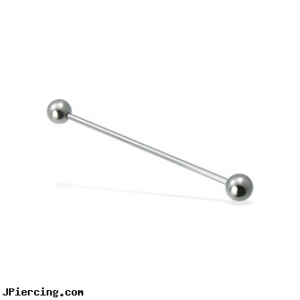 Long Barbell (Industrial Barbell), 16 Ga, cock ring prolong ejaculation instruction, longhorn navel ring, how long does it take nose piercing to close up, buy tongue barbell, circular barbell