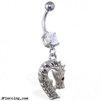 Navel ring with dangling dragon head, nemo navel jewelry, what are the symptoms of my navel piercing being infected, how to care for navel piercings, disadvantage of the cock ring, jewellery nipple rings