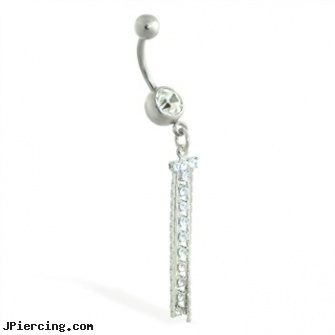 Navel ring with jeweled dangle and chains, versace navel ring, multiple piercing navel rings, giraffe navel jewelry, cock ring picture, stainless steel nose rings