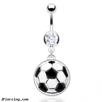 Navel ring with large dangling soccer ball, dangers of navel piercings, peircing navel, how to treat infected navel piercings, piercing anal ring pics, vibrating tongue rings