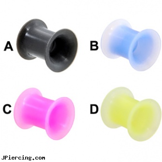 Pair Of Flexible Silicone Saddle Tunnels, torn penis piercing repair, flexible tongue rings, flexible tongue rings barbells, flexible belly rings, nipple piercing silicone