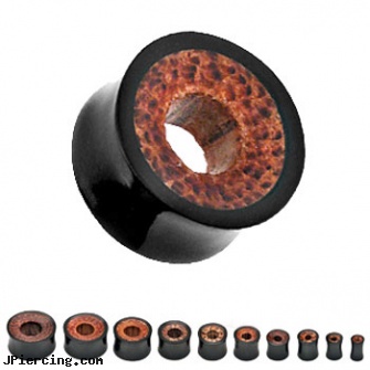 Pair Of Natural Horn Saddle Tunnels with Coco Wood Inlay, torn penis piercing repair, wholesale body jewelry horn and bone, longhorn navel ring, non piercing saddle valve, belly rings plugs and tunnels