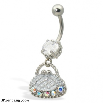 Purse belly button ring, how do you pierce your belly button?, belly rings, belly piercing prices, how to switch your belly button ring, animal belly button rings