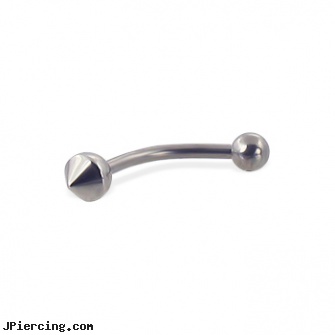 Single ball-cone curved barbell, 16 ga, single use piercing kits, body jewelry single earings, navel rings football, replacement ball for eyebrow ring, cock ball ring