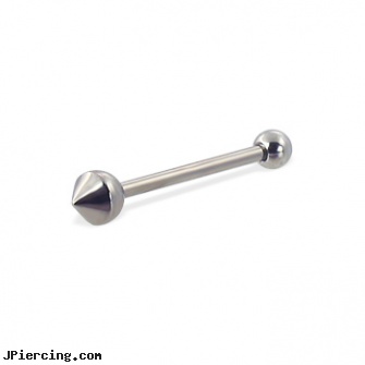 Single ball-cone straight barbell, 16 ga, body jewelry single earings, single use piercing kits, belly button ring balls, barbell balls, ball and cock ring