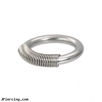 Spring wire captive ring, 10 ga, wireless cock ring, hardwire tattoo and body piercing studio, jewelry supplies gold ear wires, gem captive beads rings, double captive ring body jewelry