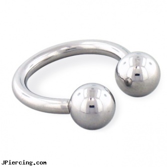 Steel ball horseshoe barbell, 12 ga, surgical steel navel rings, 12 gauge steel ear plugs, surgical steel nose rings, ball and cock ring, captive ball